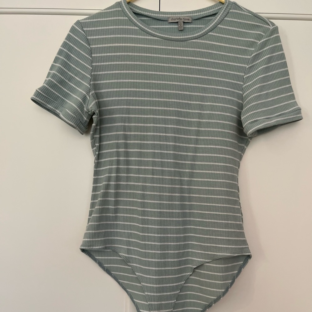 Charlotte Russe bodysuit short sleeve sz L - Picture 3 of 5